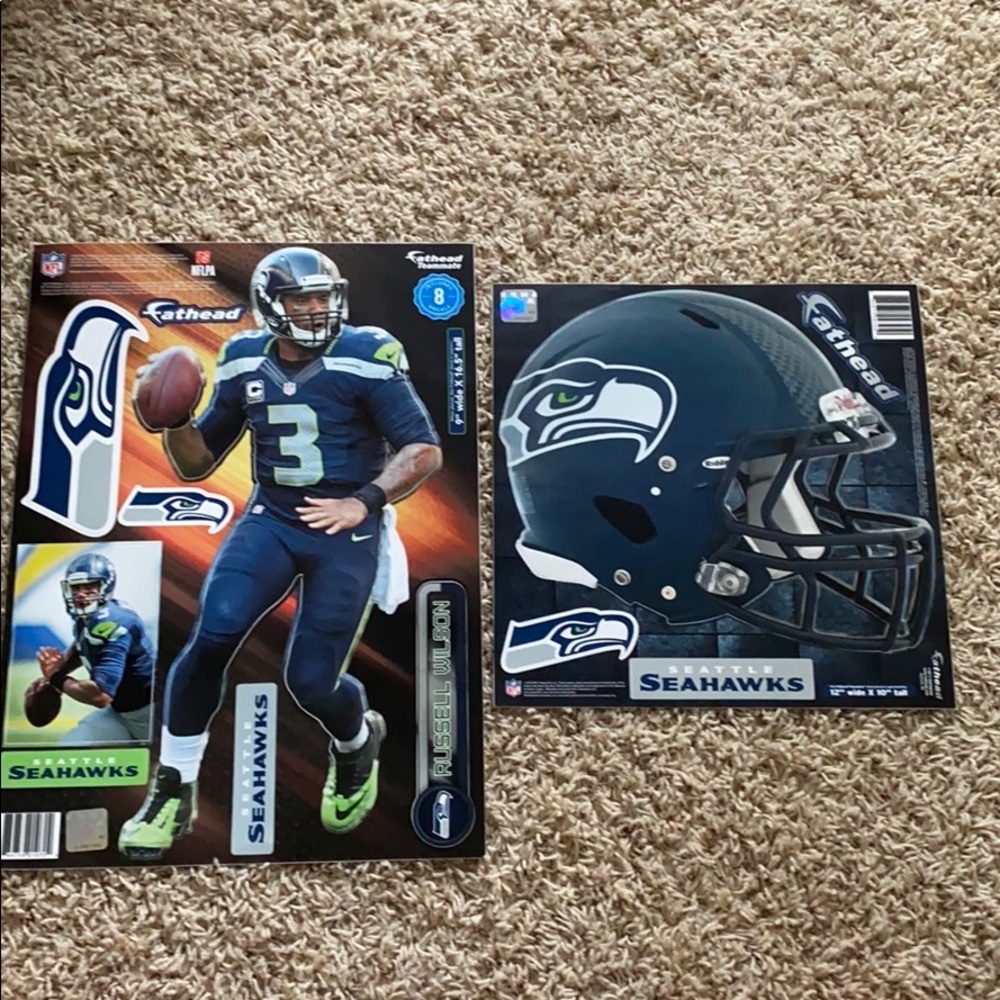 Russell Wilson & Seahawks Helmet Fatheads